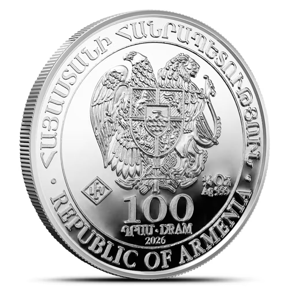 Pièce en Argent 1/4 oz Arche de Noé 2026 – 100 Drams Arménie ( Geiger)
