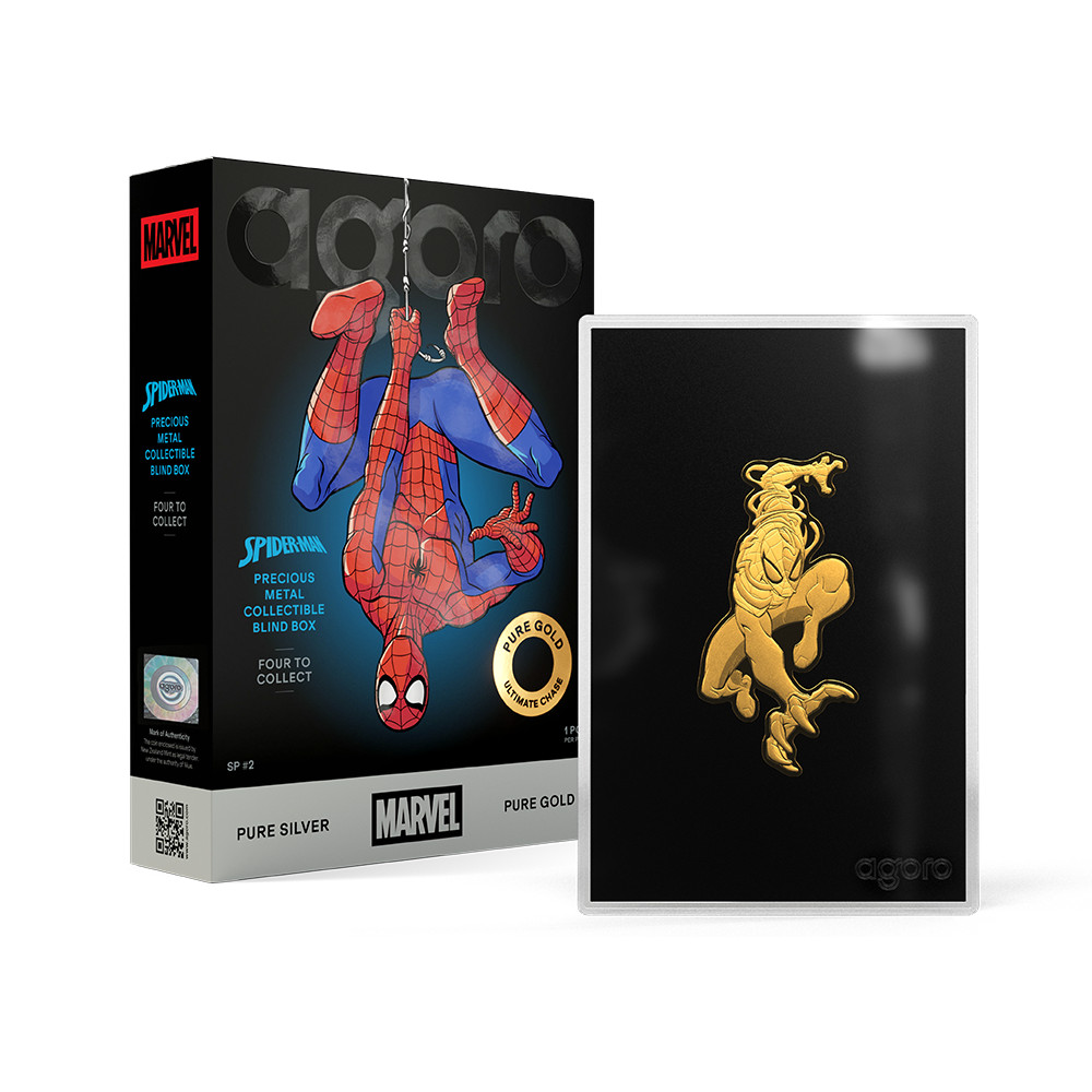 Agoro Marvel Spider-Man Transforms 2026 – Blind Box argent 1/2 oz