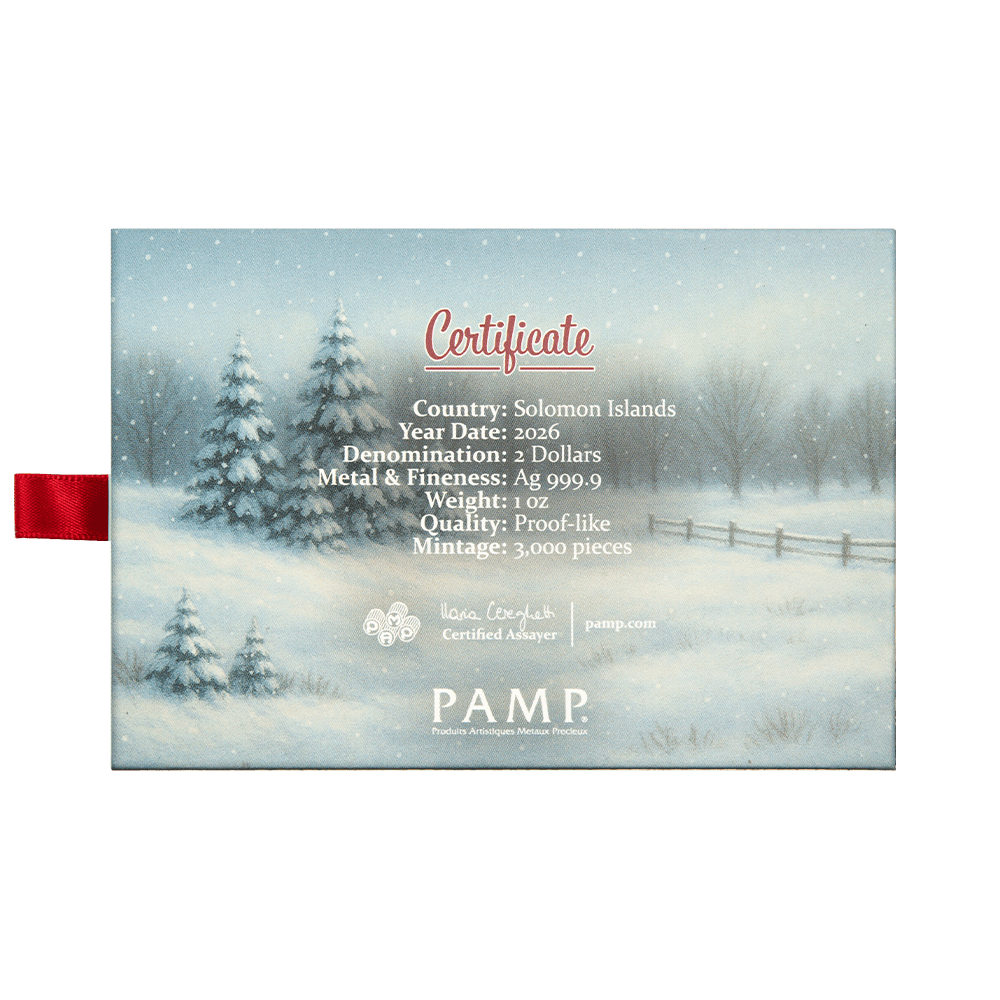 PAMP Santa & Red Truck 2026 certificate - mintage 3000