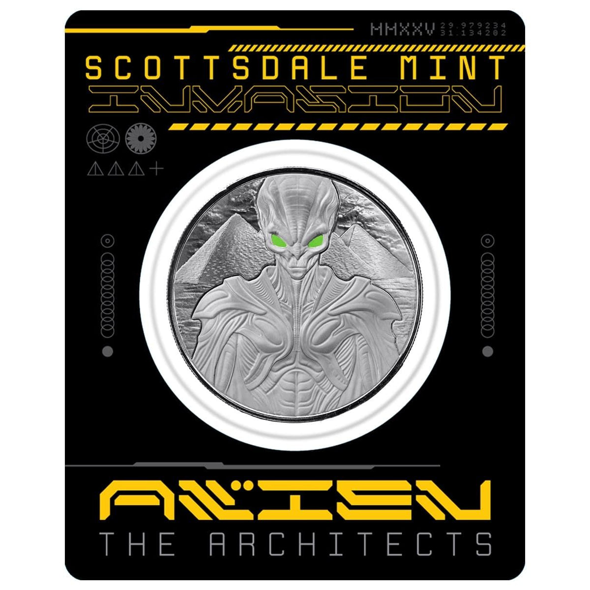 Samoa Alien Architects 2025, pièce d’argent colorisée 1 oz