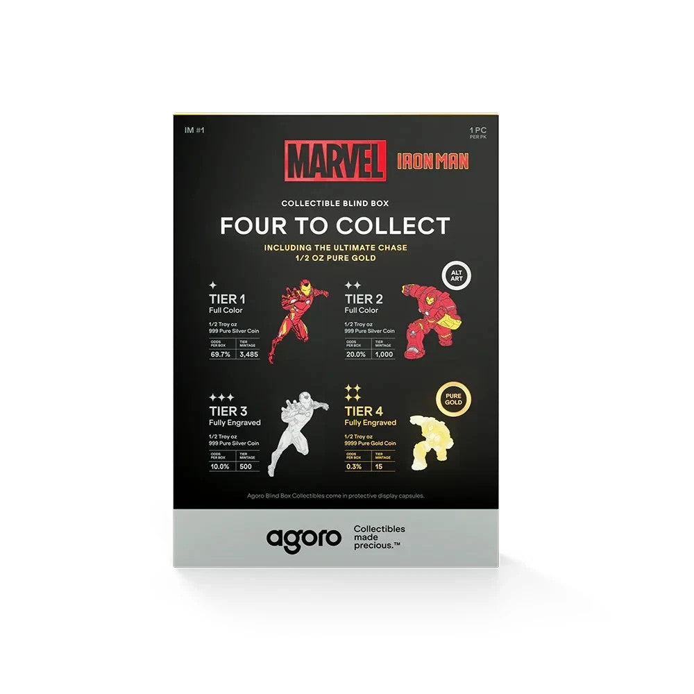 MARVEL IRON MAN 2026 1/2 OZ BLIND BOX – NIUE – AGORO