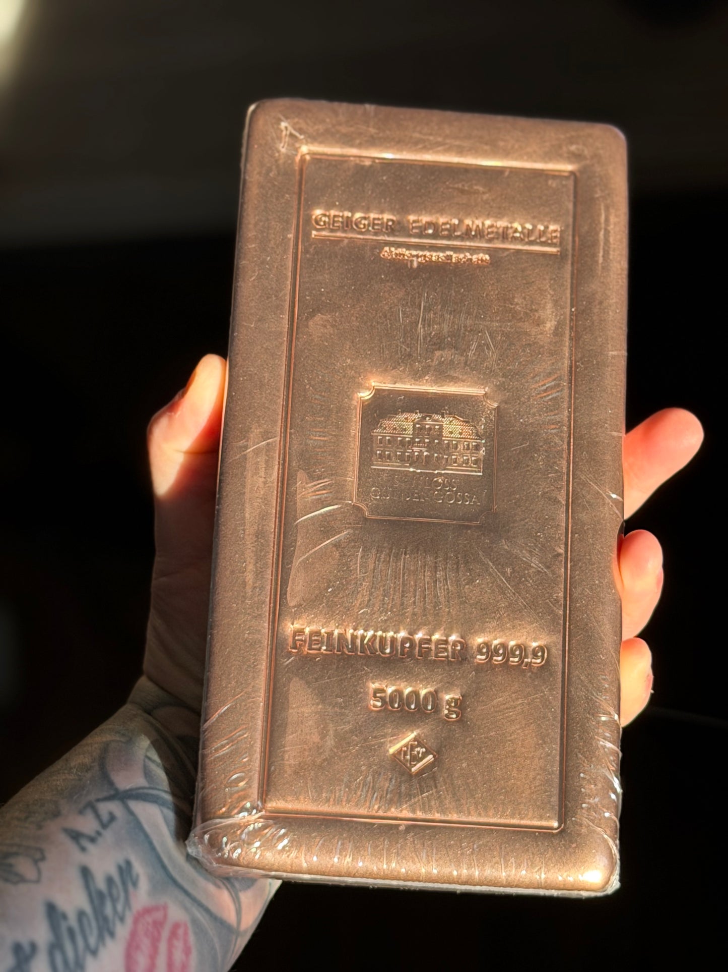 GEIGER EDELMETALLE 5KG 5000G CERTIFIÉ 999,9 COPPER - RARE