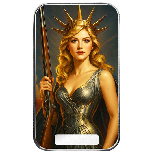 Americana Lady Liberty 2025, lingot d’argent colorisé 1 oz