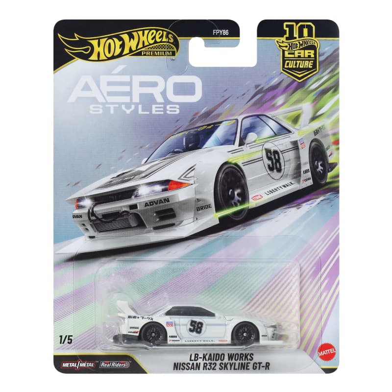 Hot Wheels Premium Car Culture LB-Kaido Works Nissan R32 Skyline GT-R dans son emballage