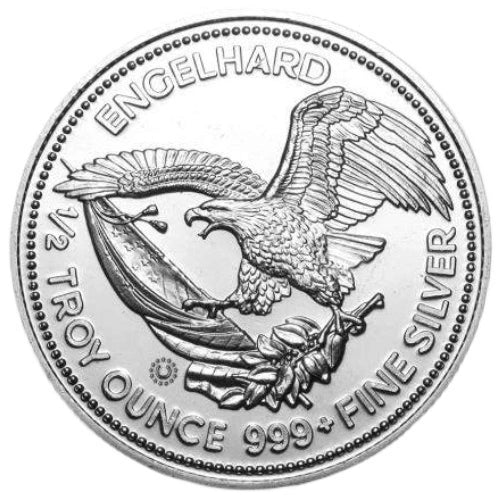 2026 PAMP Suisse Engelhard American Prospector 1/2 oz silver round - reverse