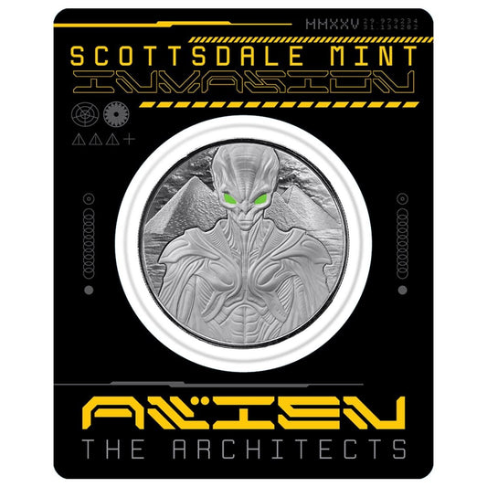 Samoa Alien Architects 2025, pièce d’argent colorisée 1 oz